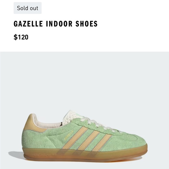 adidas Shoes - Adidas Gazelle Indoor Shoes - Light Green and Tan